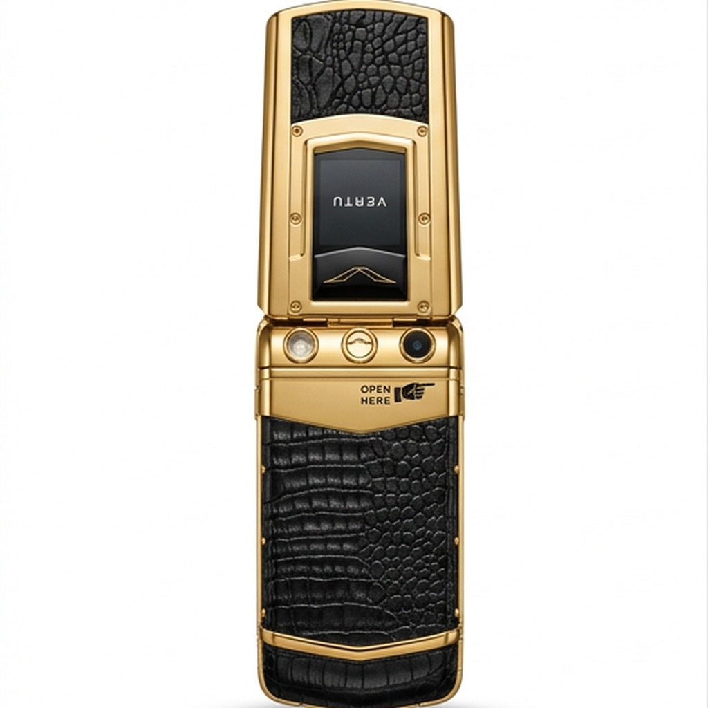 Gold Flip Phone